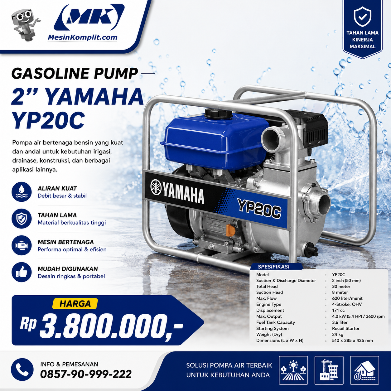 Pompa Air Yamaha 2in (PMP...